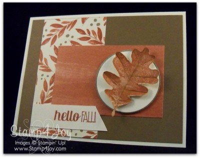 Hello Fall Card With Stampin' Up! - blog.Stamp4Joy.com