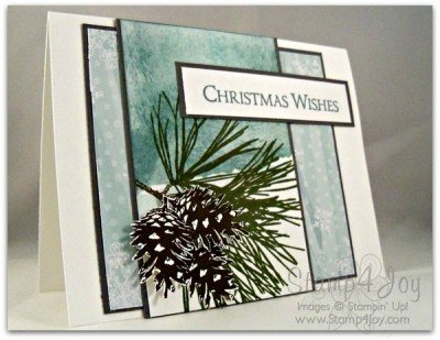 Ornamental Pine Christmas Wishes - blog.Stamp4Joy.com