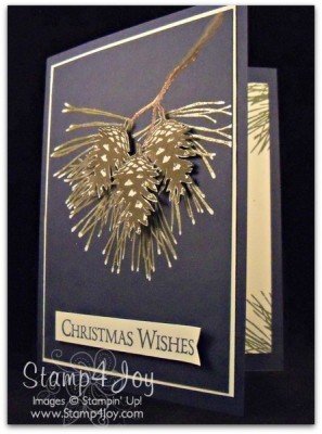 Ornamental Pine Xmas Card - blog.Stamp4Joy.com