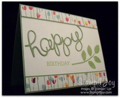 Painted Blooms Birthday Card - Hello You Thinlits - blog.Stamp4Joy.com