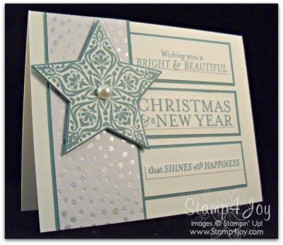 Bright and Beautiful Christmas and New Years Card - blog.Stamp4Joy.com