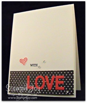 Clean and Simple Cards - Handmade Love Card - blog.Stamp4Joy.com