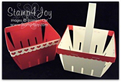 Red and White Berry Baskets - blog.Stamp4Joy.com