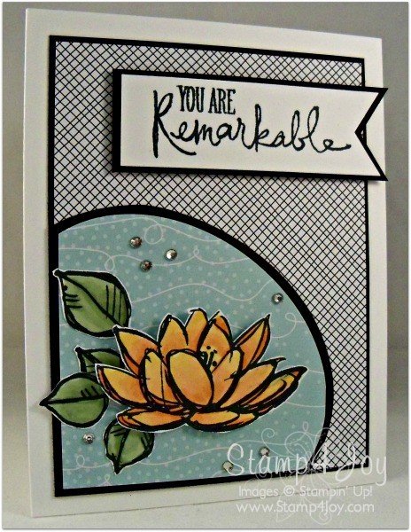 Remarkable You Water Lily - blog.Stamp4Joy.com