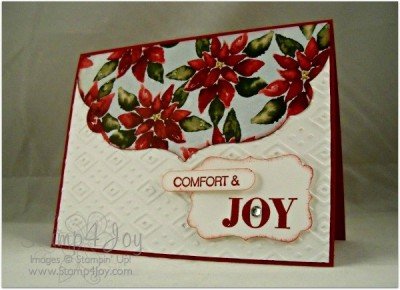 Comfort and Joy Handmade Christmas Card - blog.Stamp4Joy.com