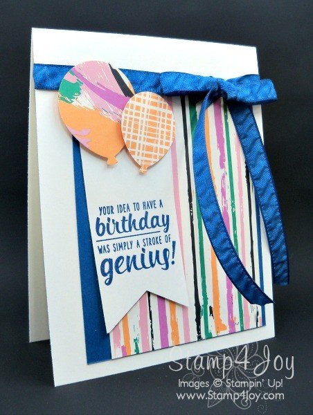 Playful Palette Handmade Birthday Card - blog.Stamp4Joy.com
