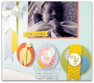 Baby Scrapbook Layouts - www.Stamp4Joy.com