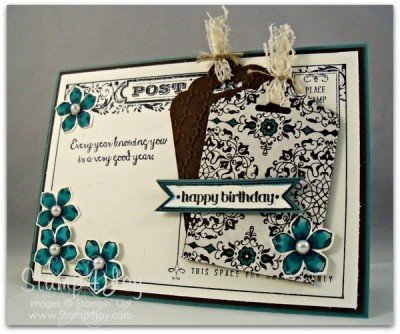 Handmade Birthday Card Ideas With Post Card by Stampin' Up! • Stamp4Joy
