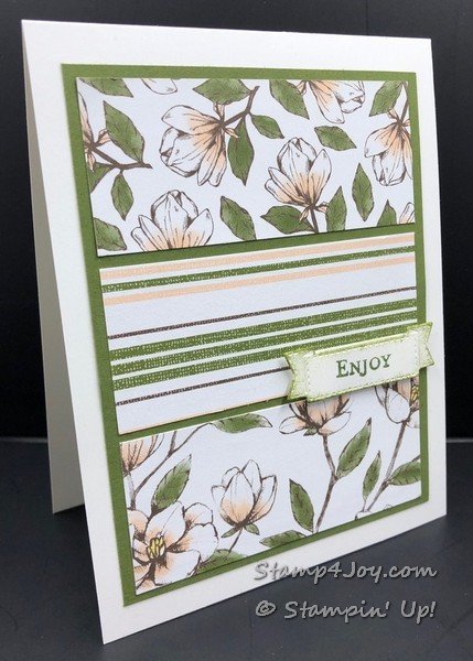 Make a Simple Handmade Card Using the Magnolia Lane Suite - www.Stamp4Joy.com