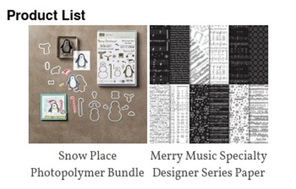 Retired Snow Place Bundle and Merry Music Designer Paper - www.Stamp4Joy.com