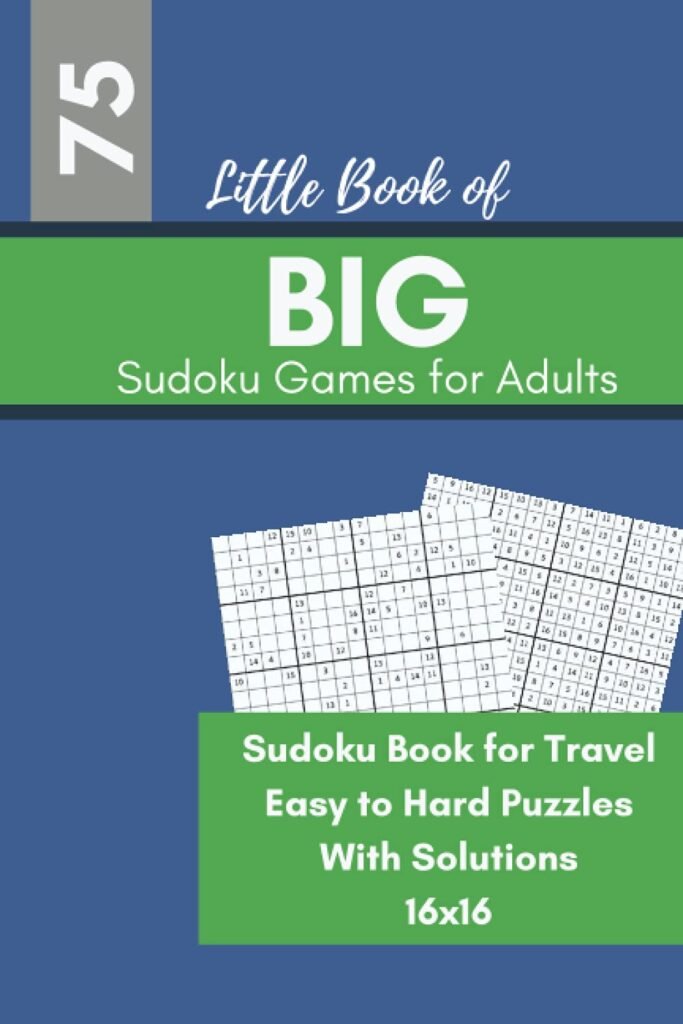 Little Book of BIG Sudoku Games for Adults - Stamp4Joy.com