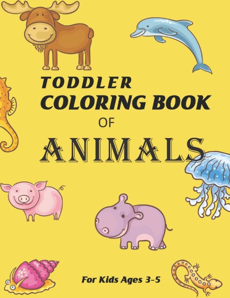 Toddler Coloring Book of Animals - Stamp4Joy.com