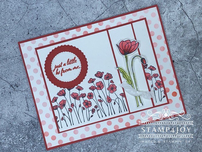 Free Card Sketch Painted Poppies - www.Stamp4Joy.com