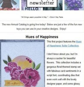 Sign Up For My Free Newsletter closeup - www.Stamp4Joy.com