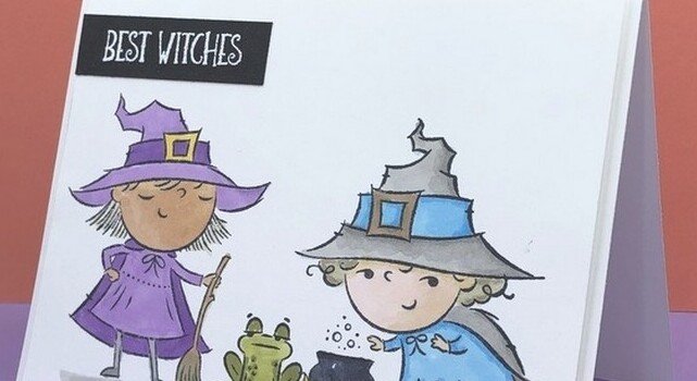 Witch Halloween Card - www.Stamp4Joy.com