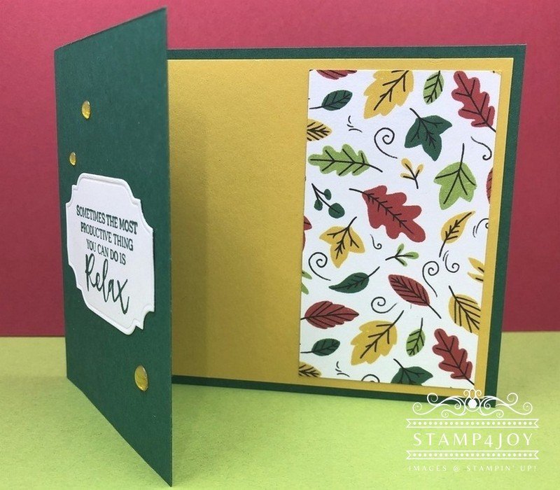 Handmade Fall Cards open - www.Stamp4Joy.com