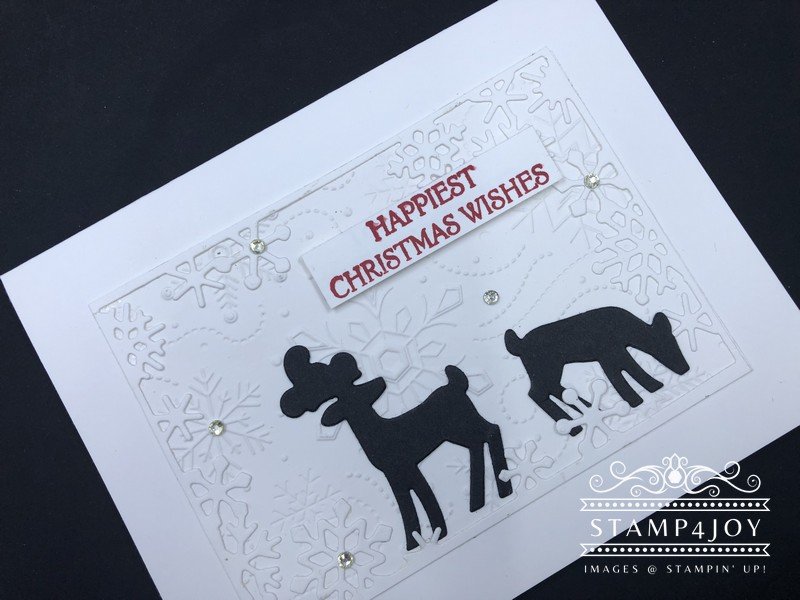 Merry Christmas Card close-up - Stamp4Joy.com