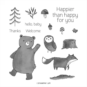 Happier Then Happy cling stamp set - Stamp4Joy.com