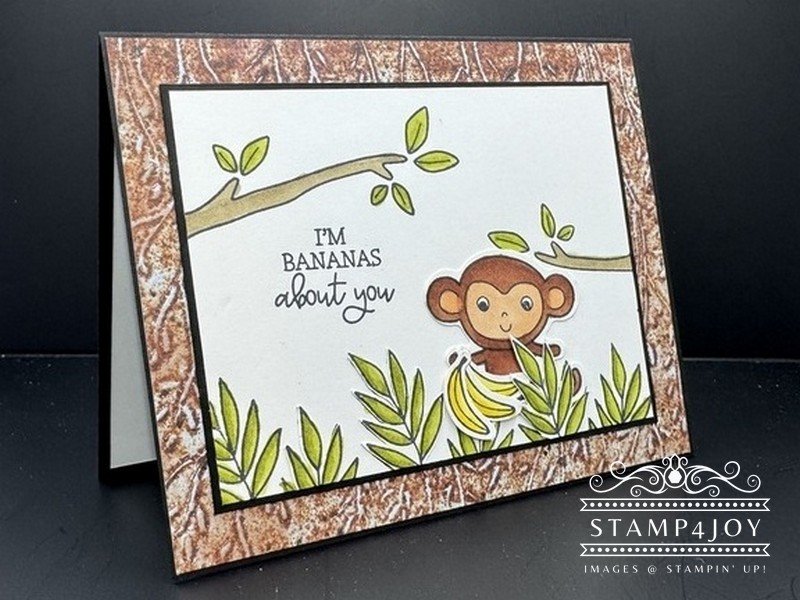 Little Monkey Card Idea - Stamp4Joy.com