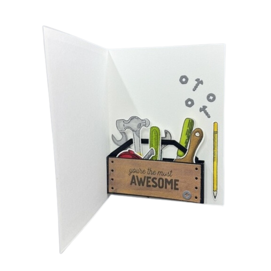 Handmade Birthday Cards for Men - pop-up toolbox - Stamp4Joy.com