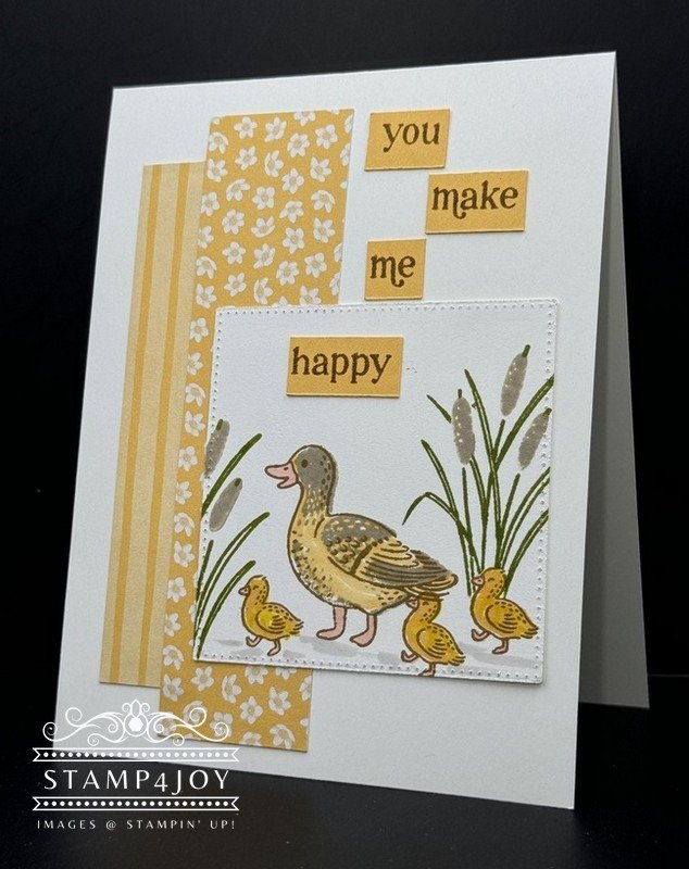 Charming Duck Pond Happy Card - Stamp4Joy.com