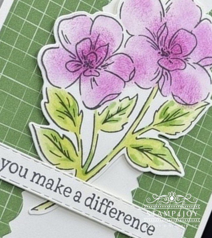 Uplifting Handmade Card close-up - Stamp4Joy.com