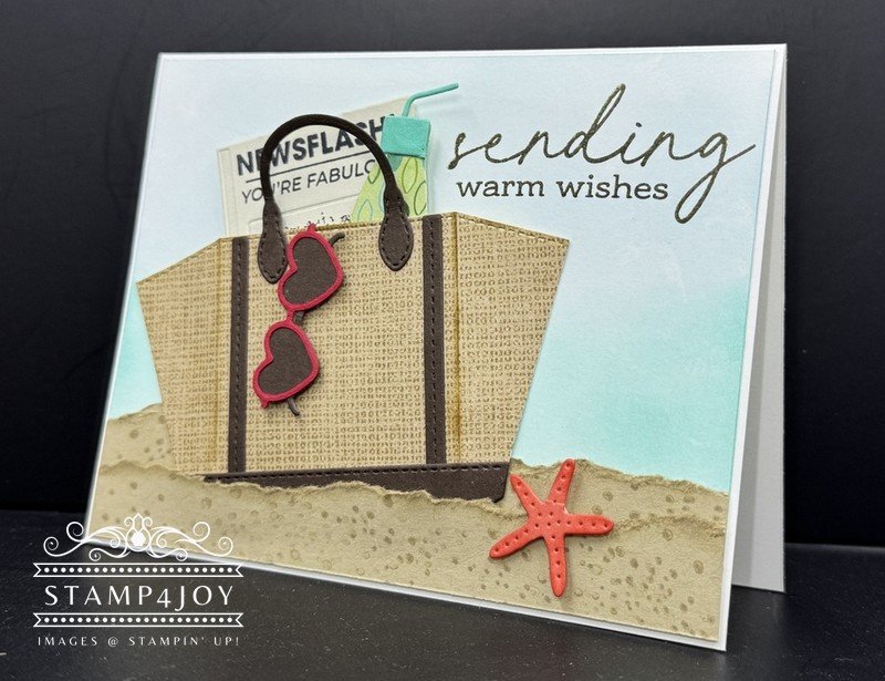 Notes & Totes Beach Card - Stamp4Joy.com