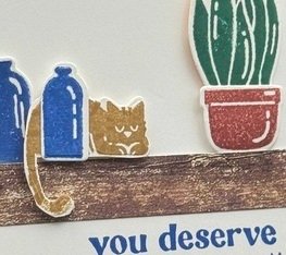 Cat on a Shelf Card Idea - Stamp4Joy.com