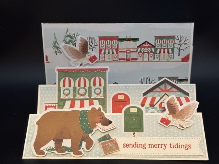 Easel Fun Fold Card With Cute Holiday Detail front - Stamp4Joy.com