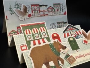 Easel Fun Fold Card With Cute Holiday Details side - Stamp4Joy.com