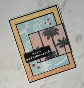 Retirement Card Design Using Beach Boardwalk - Stamp4Joy.com