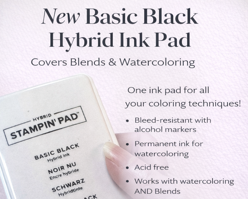 Basic Black Hybrid Stampin’ Pad close up - Stamp4Joy.com