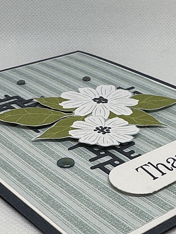 Floral Thank You Card Idea closeup - Stamp4Joy.com