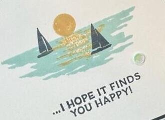 Scenic Coast Stamped Card close up - Stamp4Joy.com