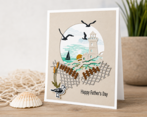 Father's Day Lighthouse Card - Stamp4Joy.com
