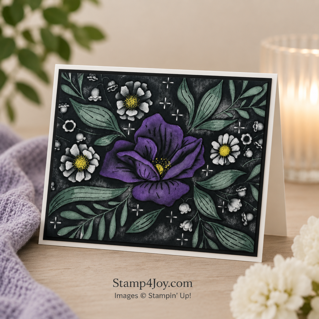 Floral Spray 3D Embossing Folder Card Idea - Stamp4Joy.com