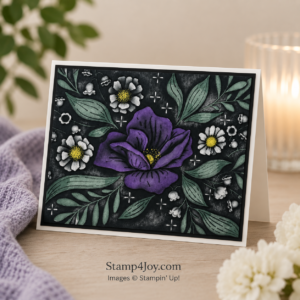 Floral Spray 3D Embossing Folder Card Idea - Stamp4Joy.com