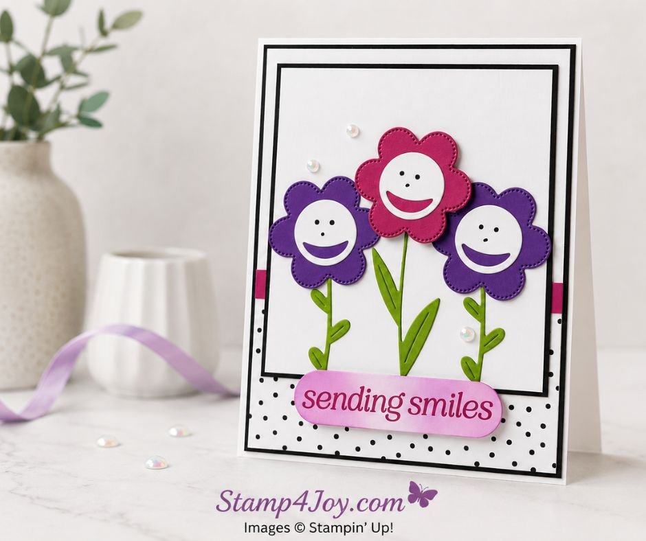 Sending Smiles Card - Stamp4Joy.com