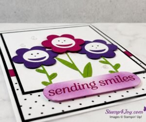 Sending Smiles Card close-up - Stamp4Joy.com