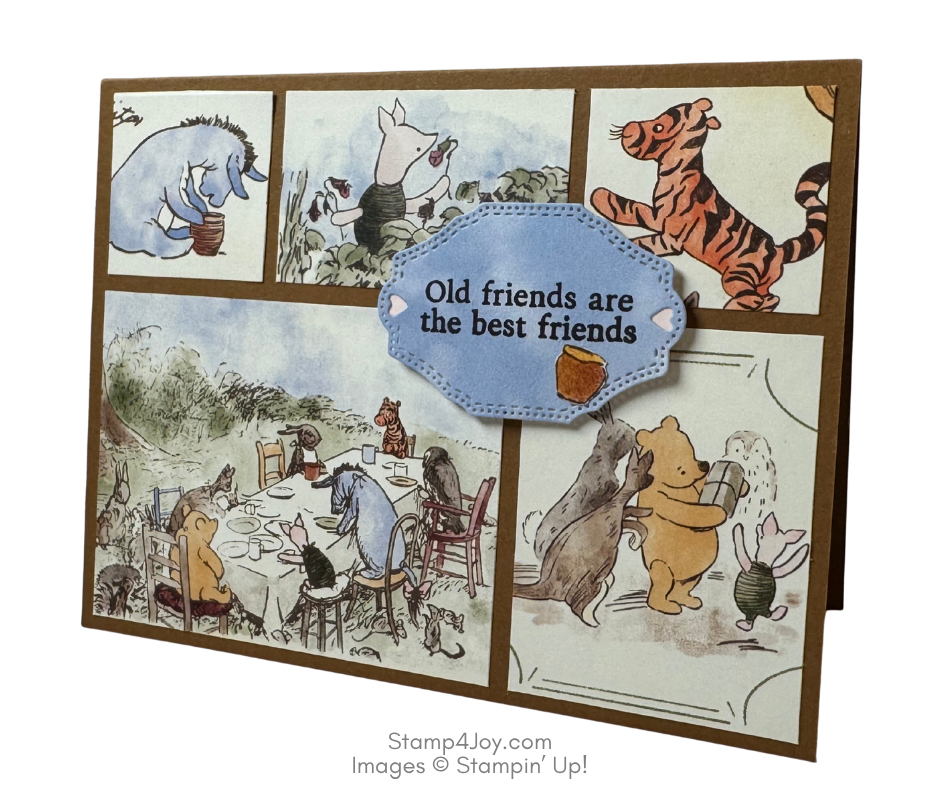 Silly Old Bear Old Friends Card - Stamp4Joy.com