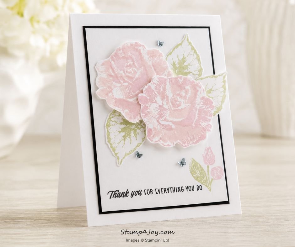 Begonia Belle Thank You Card - Stamp4Joy.com
