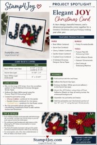 JOY Christmas Card Project Spotlight thumbnail - Stamp4Joy.com