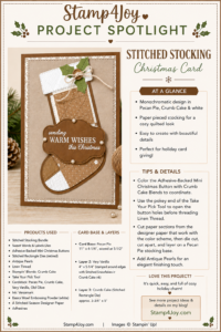 Project Spotlight Stitched Stocking Monochromatic Christmas Card - Stamp4Joy.com