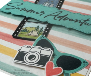 Summer Adventures Card close-up - Stamp4Joy.com