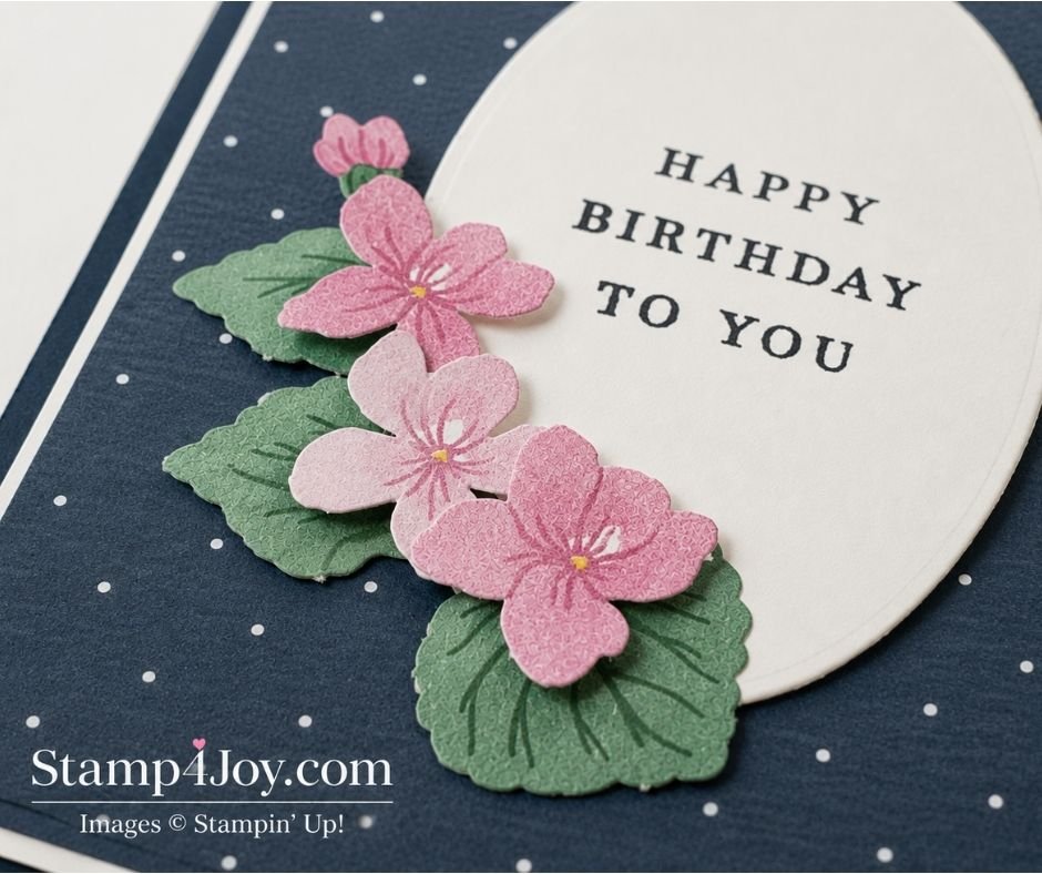 Easy Floral Birthday Card close-up - Stamp4Joy.com