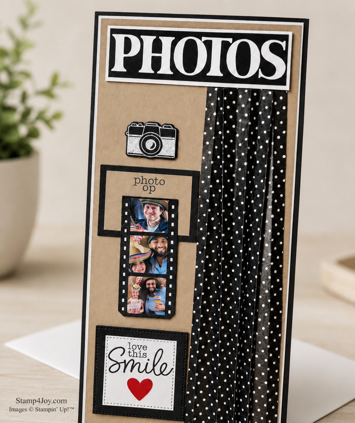 Photo Booth Card Tutorial close-up - Stamp4Joy.com