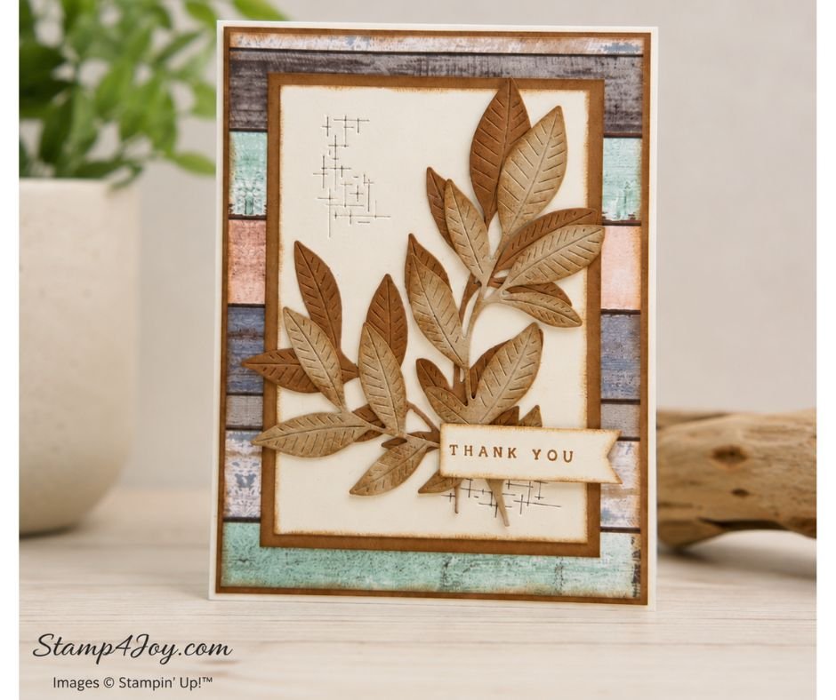 Rustic Thank You Card - Stamp4Joy.com