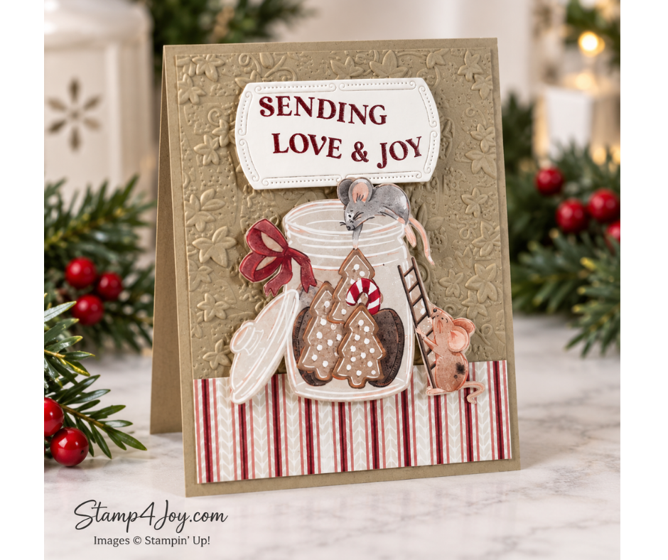 Christmas Card With Mice - Stamp4Joy.com
