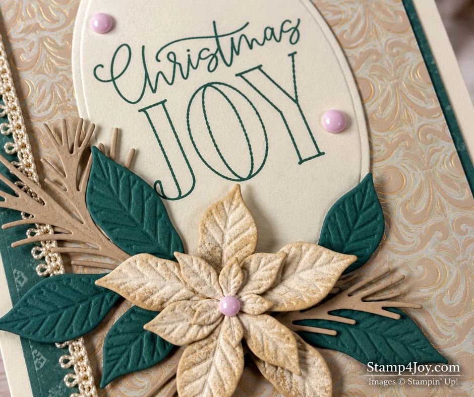 Elegant Christmas Card close-up - Stamp4Joy.com